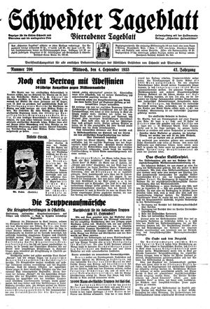Schwedter Tageblatt vom 04.09.1935