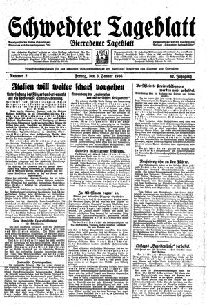 Schwedter Tageblatt vom 03.01.1936