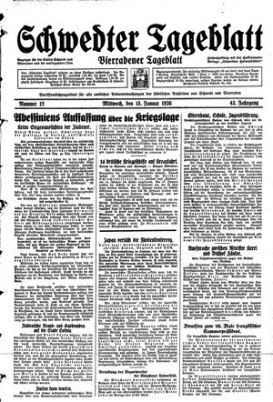 Schwedter Tageblatt vom 15.01.1936