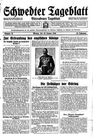 Schwedter Tageblatt vom 20.01.1936