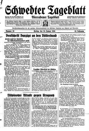 Schwedter Tageblatt vom 24.01.1936