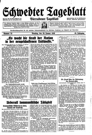 Schwedter Tageblatt vom 28.01.1936
