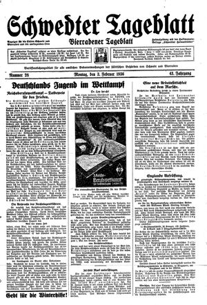 Schwedter Tageblatt vom 03.02.1936
