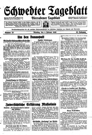 Schwedter Tageblatt vom 04.02.1936