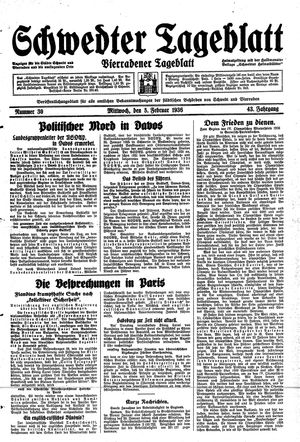 Schwedter Tageblatt vom 05.02.1936