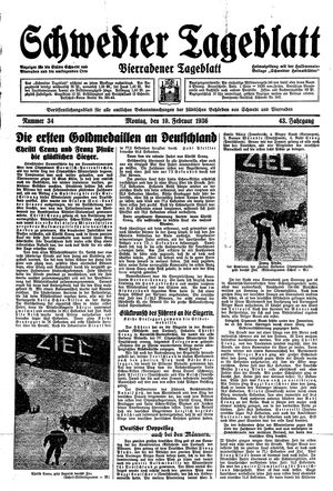 Schwedter Tageblatt vom 10.02.1936