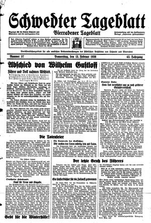 Schwedter Tageblatt vom 13.02.1936