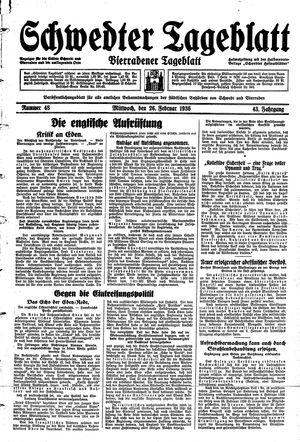 Schwedter Tageblatt vom 26.02.1936