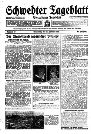 Schwedter Tageblatt vom 27.02.1936