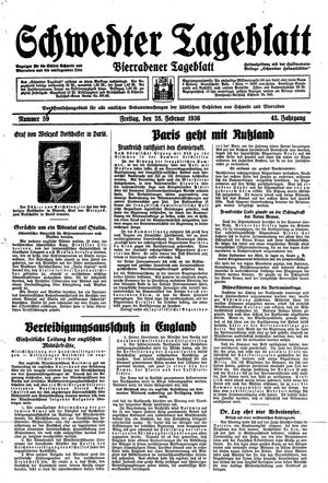 Schwedter Tageblatt on Feb 28, 1936