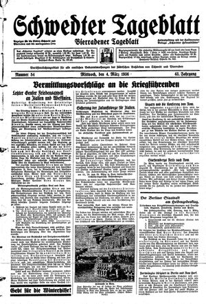 Schwedter Tageblatt vom 04.03.1936