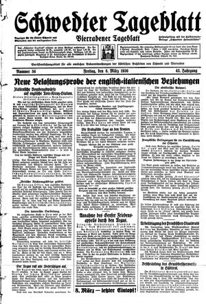 Schwedter Tageblatt vom 06.03.1936