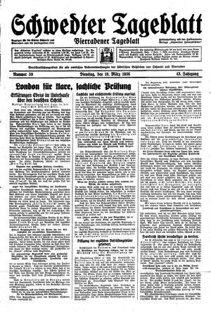 Schwedter Tageblatt vom 10.03.1936