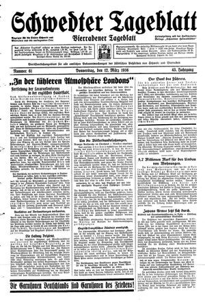 Schwedter Tageblatt vom 12.03.1936