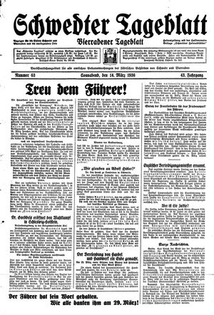 Schwedter Tageblatt vom 14.03.1936