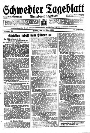 Schwedter Tageblatt vom 23.03.1936
