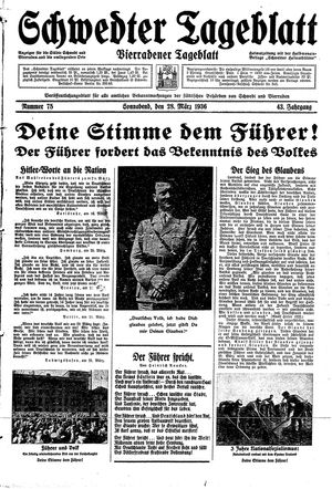 Schwedter Tageblatt vom 28.03.1936