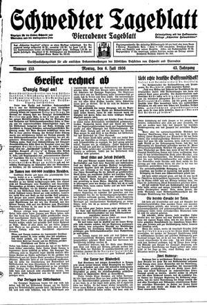 Schwedter Tageblatt vom 06.07.1936