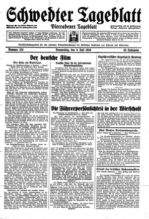 Schwedter Tageblatt vom 09.07.1936