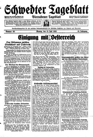 Schwedter Tageblatt vom 13.07.1936