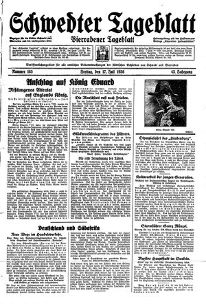 Schwedter Tageblatt vom 17.07.1936