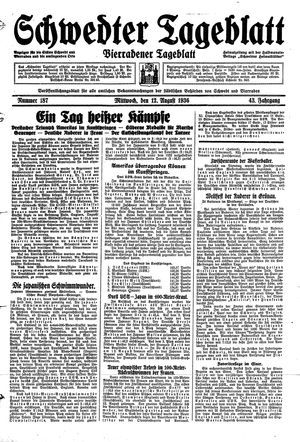 Schwedter Tageblatt vom 12.08.1936