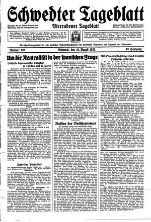 Schwedter Tageblatt vom 19.08.1936