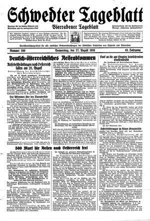 Schwedter Tageblatt vom 27.08.1936