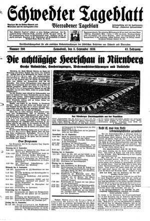 Schwedter Tageblatt vom 05.09.1936