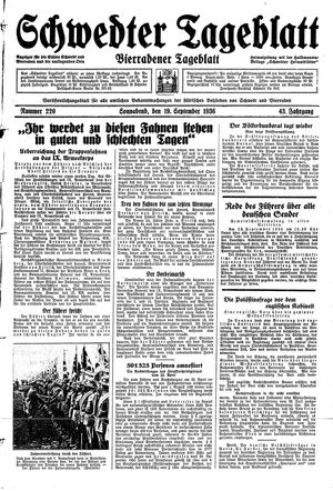 Schwedter Tageblatt on Sep 19, 1936