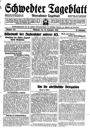 Schwedter Tageblatt vom 23.09.1936