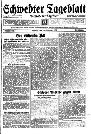 Schwedter Tageblatt vom 29.09.1936