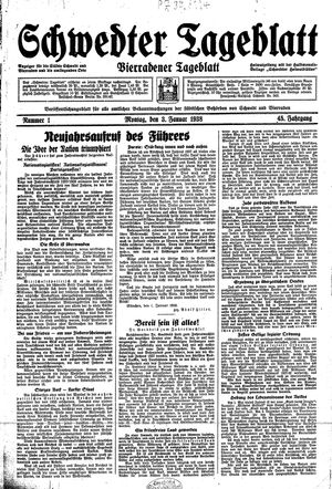 Schwedter Tageblatt vom 03.01.1938