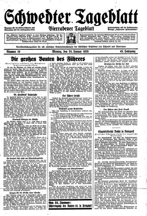 Schwedter Tageblatt vom 24.01.1938