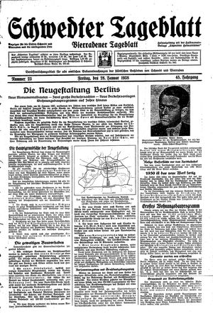 Schwedter Tageblatt vom 28.01.1938