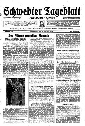 Schwedter Tageblatt on Feb 3, 1938
