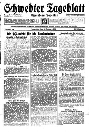 Schwedter Tageblatt vom 10.02.1938