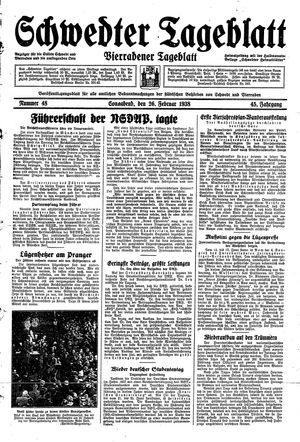Schwedter Tageblatt vom 26.02.1938