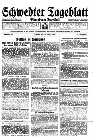 Schwedter Tageblatt vom 11.03.1938