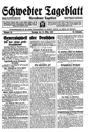 Schwedter Tageblatt on Mar 22, 1938