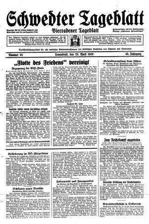 Schwedter Tageblatt on Apr 23, 1938