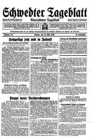 Schwedter Tageblatt vom 13.05.1938