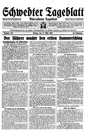 Schwedter Tageblatt on May 27, 1938