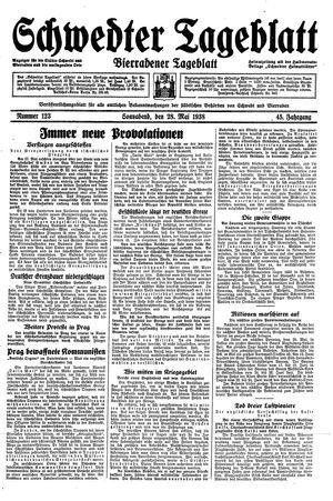 Schwedter Tageblatt vom 28.05.1938
