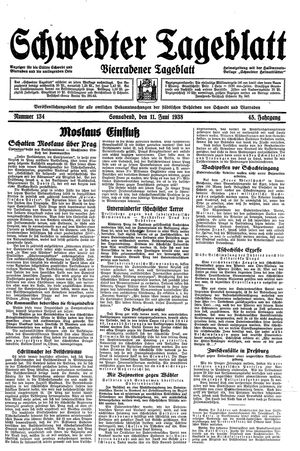 Schwedter Tageblatt vom 11.06.1938
