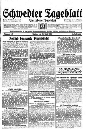 Schwedter Tageblatt vom 24.06.1938