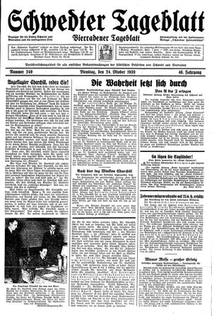 Schwedter Tageblatt vom 24.10.1939