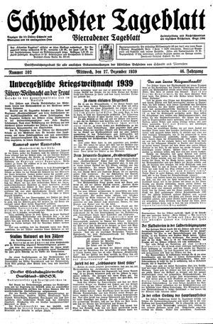 Schwedter Tageblatt on Dec 27, 1939