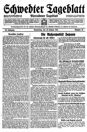 Schwedter Tageblatt vom 23.01.1941