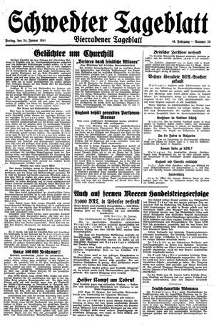 Schwedter Tageblatt vom 24.01.1941